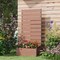 Outdoor Raised Bed Planter with Slatted Fence Trellis in Wood Finish